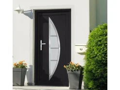 vidaXL Haustür Anthrazit 98x190 cm PVC 3187874