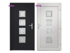 vidaXL Haustür Anthrazit 98x208 cm PVC 3187858