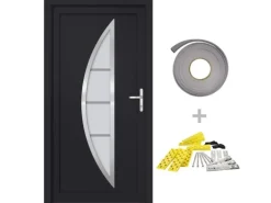 vidaXL Haustür Anthrazit 88x200 cm PVC 3187879