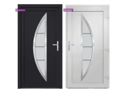 vidaXL Haustür Anthrazit 88x200 cm PVC 3187879