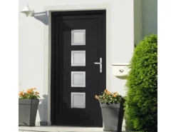 vidaXL Haustür Anthrazit 98x200 cm PVC 3187857