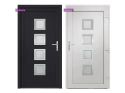 vidaXL Haustür Anthrazit 98x200 cm PVC 3187857