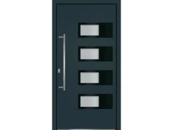 vidaXL Haustür Anthrazit 100x200 cm Aluminium und PVC 3157071