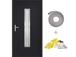 vidaXL Haustür Anthrazit 108x200 cm PVC 3187901