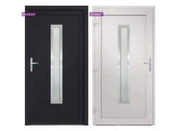 vidaXL Haustür Anthrazit 108x200 cm PVC 3187901