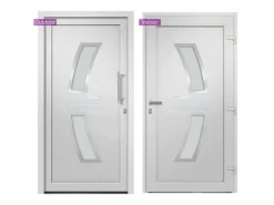 vidaXL Haustür Weiß 88x200 cm 3057565