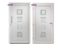 vidaXL Haustür Weiß 98x190 cm 279176