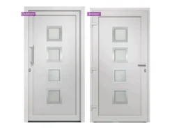 vidaXL Haustür Weiß 98x200 cm 279177