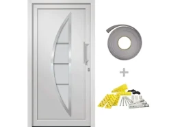 vidaXL Haustür Weiß 98x208 cm 279208