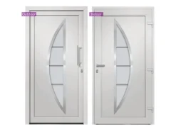 vidaXL Haustür Weiß 98x208 cm 279208