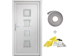 vidaXL Haustür Weiß 88x200 cm PVC 3187837