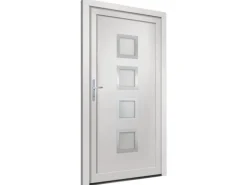 vidaXL Haustür Weiß 88x200 cm PVC 3187837