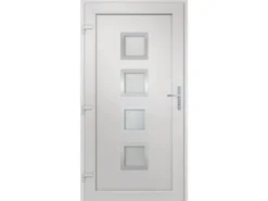 vidaXL Haustür Weiß 88x200 cm PVC 3187837