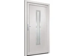 vidaXL Haustür Weiß 88x200 cm PVC 3187885