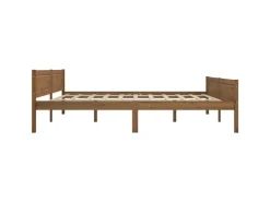 vidaXL Massivholzbett Kiefer Honigbraun 200x200 cm649530