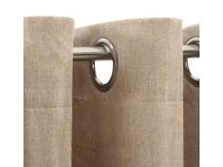 vidaXL Verdunkelungsvorhänge Ösen Leinenoptik 2 Stk Beige 140x245 cm