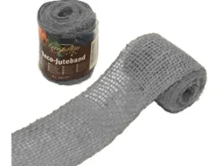 Videx Garden Deko-Juteband 6 cm x 300 cm Stein