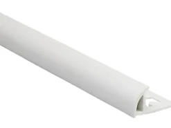 Viertelkreis-Abschlussprofil PVC matt Weiß 10 mm x 1 m