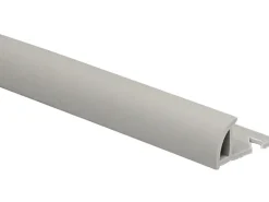 Viertelkreis-Abschlussprofil PVC matt Hellgrau 8 mm x 2,5 m