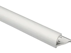Viertelkreis-Abschlussprofil Alu eloxiert Silber matt 10 mm x 1 m