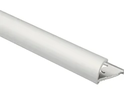 Viertelkreis-Abschlussprofil Alu eloxiert Silber matt 8 mm x 1 m