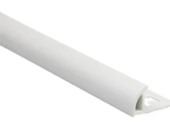 Viertelkreis-Abschlussprofil PVC matt Weiß 6 mm x 1 m
