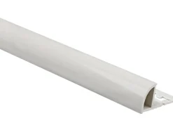 Viertelkreis-Abschlussprofil PVC glänzend Weiß 6 mm x 2,5 m