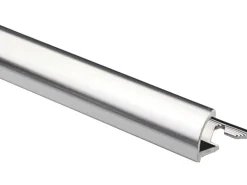 Viertelkreis-Abschlussprofil Alu eloxiert Silber glänzend 8 mm x 2,7 m