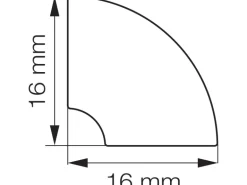 Viertelstab 16 x 16 mm Länge 2,5 m Anthrazit
