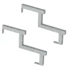 Vinuovo 2er Set Stahl Treppenwange 2 Stufen Option für Setzstufen 34cm