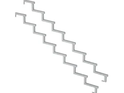 Vinuovo 2er Set Stahl Treppenwange 8 Stufen Option für Setzstufen 136cm