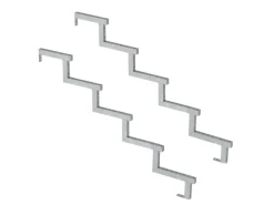 Vinuovo 2er Set Stahl Treppenwange 5 Stufen Option für Setzstufen 85cm
