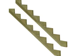 Vinuovo 2er Set Treppenwange 8 Stufen aus KDI Holz für Gartentreppen 136cm