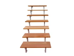 Vinuovo Gartentreppe Stahl Bali 7 Bankirai Hartholz Stufen 60cm