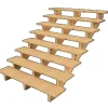 Vinuovo Holztreppe 8 Stufen 160cm ohne Setzstufen