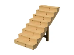 Vinuovo Holztreppe 8 Stufen 60cm mit Setzstufen