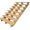Vinuovo Holztreppe 8 Stufen 140cm ohne Setzstufen