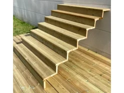 Vinuovo Holztreppe 7 Stufen 160cm mit Setzstufen