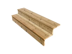 Vinuovo Terrassentreppe Holz 2 Stufen 160cm mit Setzstufen