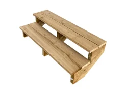 Vinuovo Terrassentreppe Holz 2 Stufen 120cm ohne Setzstufen