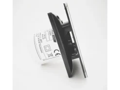 VLANO Badlüfter A-GLAS 125 BK mit Echtglasfront