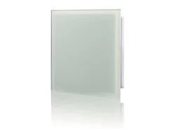 VLANO Badlüfter A-GLAS 125 WH mit Echtglasfront