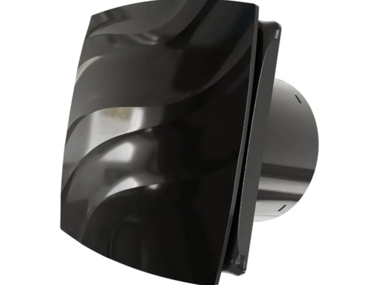 VLANO Badlüfter ALTO 100 Black mit Quick-Fix Montagesystem