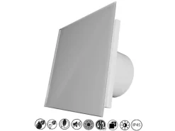 VLANO Badlüfter EOS 100 LTH Silver mit Lichtsensor & Feuchtigkeitssensor