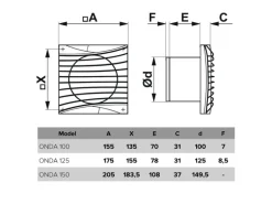 VLANO Badlüfter ONDA 100 T mit Nachlauffunktion