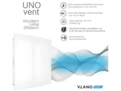 VLANO Badlüfter UNO Vent 100 T mit Nachlauffunktion