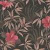 Vliestapete Blumen Dschungel Matt Leicht Strukturiert Braun Rot FSC®