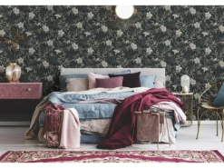 Vliestapete Blumen Dschungel Matt Leicht Strukturiert Braun Grau FSC®