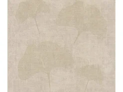 Vliestapete Blumentapete Glänzend Leicht Strukturiert Beige FSC®