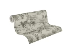 Vliestapete Dschungel Matt Leicht Strukturiert Braun Schwarz FSC®